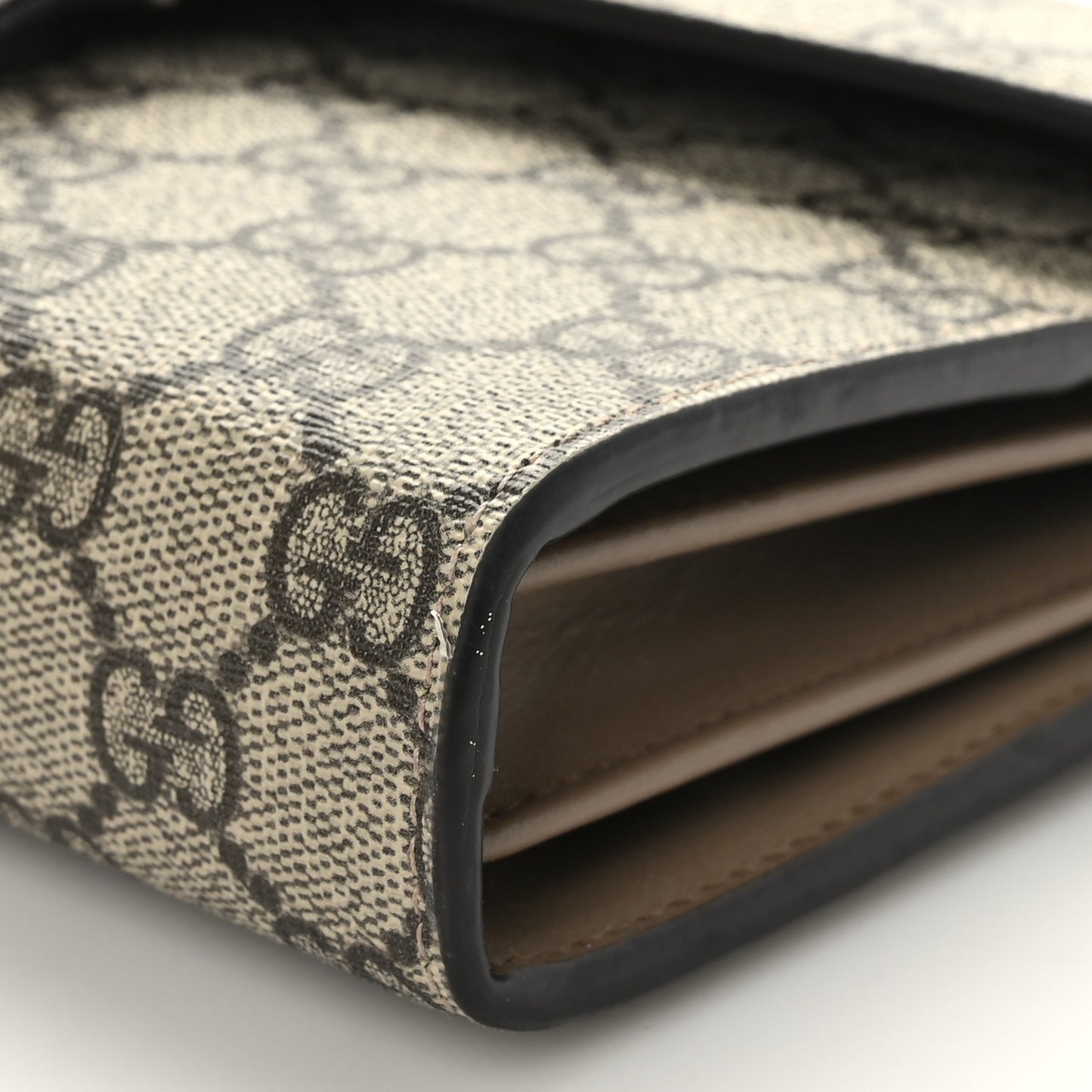 GG Supreme Monogram Mini Dionysus Chain Wallet Beige Taupe