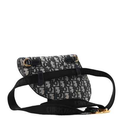 Christian Dior Oblique Saddle Belt Pouch Blue 3 of 9