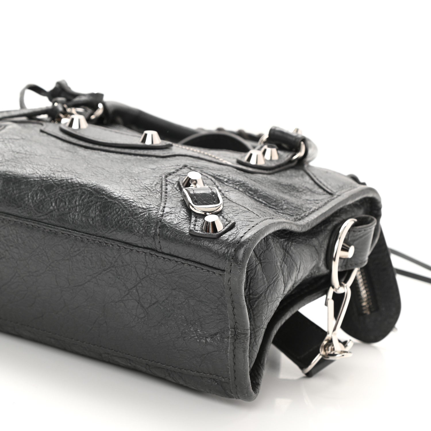 Balenciaga Agneau Classic Silver Hardware Mini City Logo