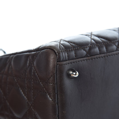 Christian Dior Lambskin Cannage Medium Lady Dior Dark Brown 11 of 16