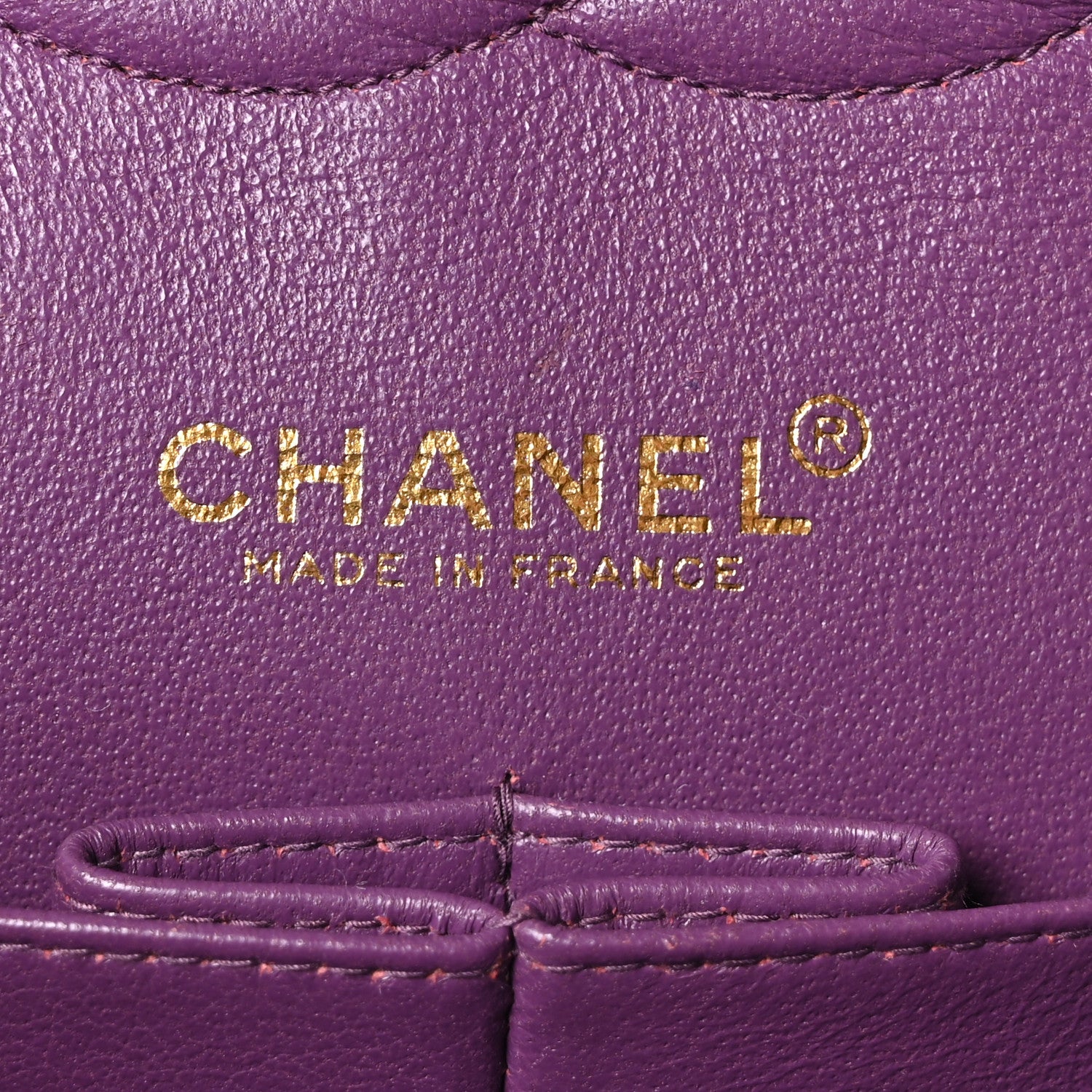 Chanel Caviar Quilted Medium Double Flap Purple 6 of 10