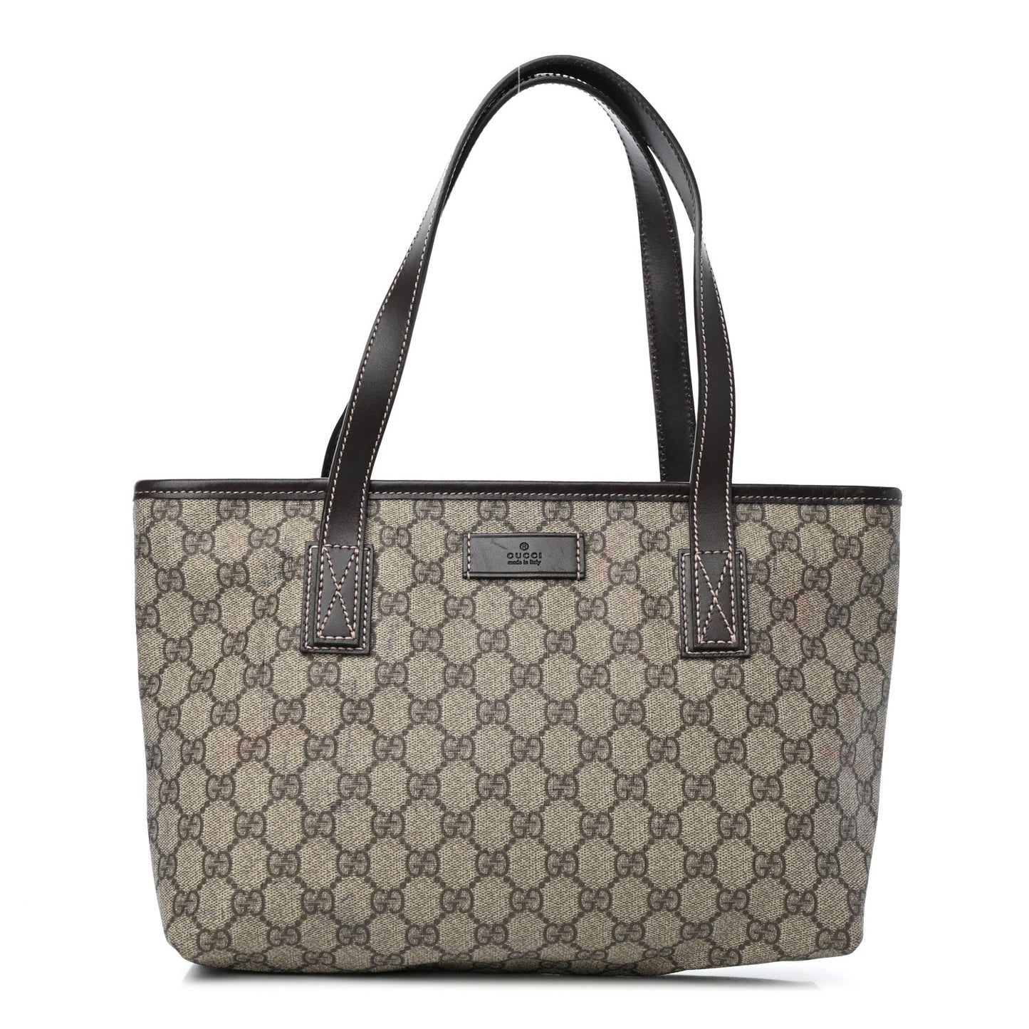 GG Supreme Monogram Small Joy Tote Dark Brown