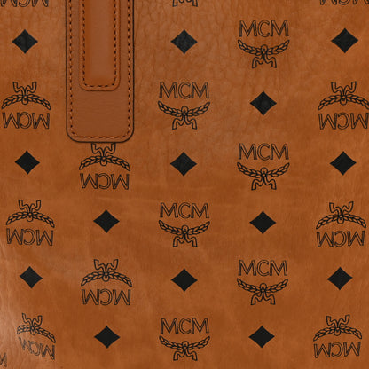 MCM Visetos Small Liz Reversible Shopper Tote Cognac 13 of 13