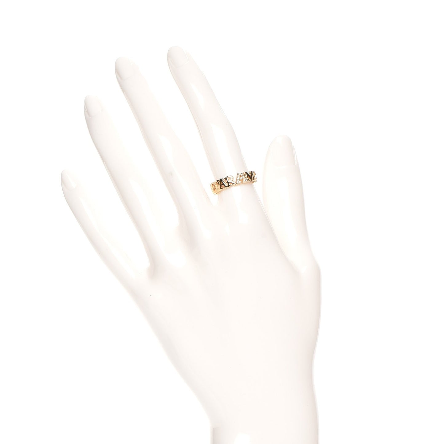 18K Yellow Gold Diamond L'Aveugle Par Amour Ring 52 6