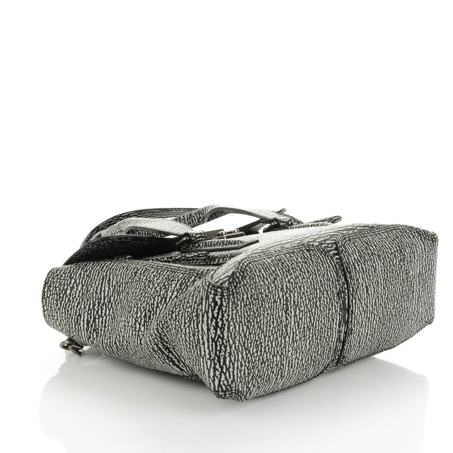 3.1 Phillip Lim 3.1 Textured Calfskin Medium Pashli Satchel Black Cream 4 of 9
