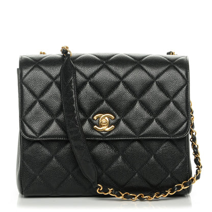 Chanel Caviar Quilted Medium Flap Shoulder Bag Black 1 of 8