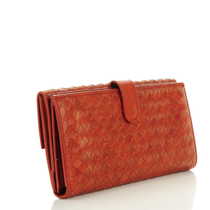 Bottega Veneta Goatskin Intrecciato Continental Wallet Pompei 3 of 8
