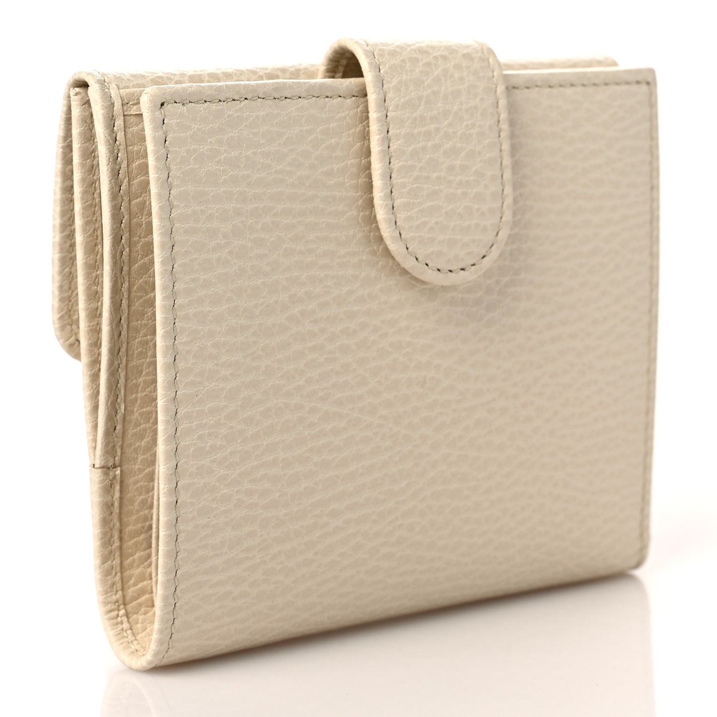 Dollar Calfskin Interlocking G French Wallet Ivoire