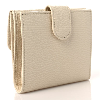 Gucci Dollar Calfskin Interlocking G French Wallet Ivoire 2 of 8