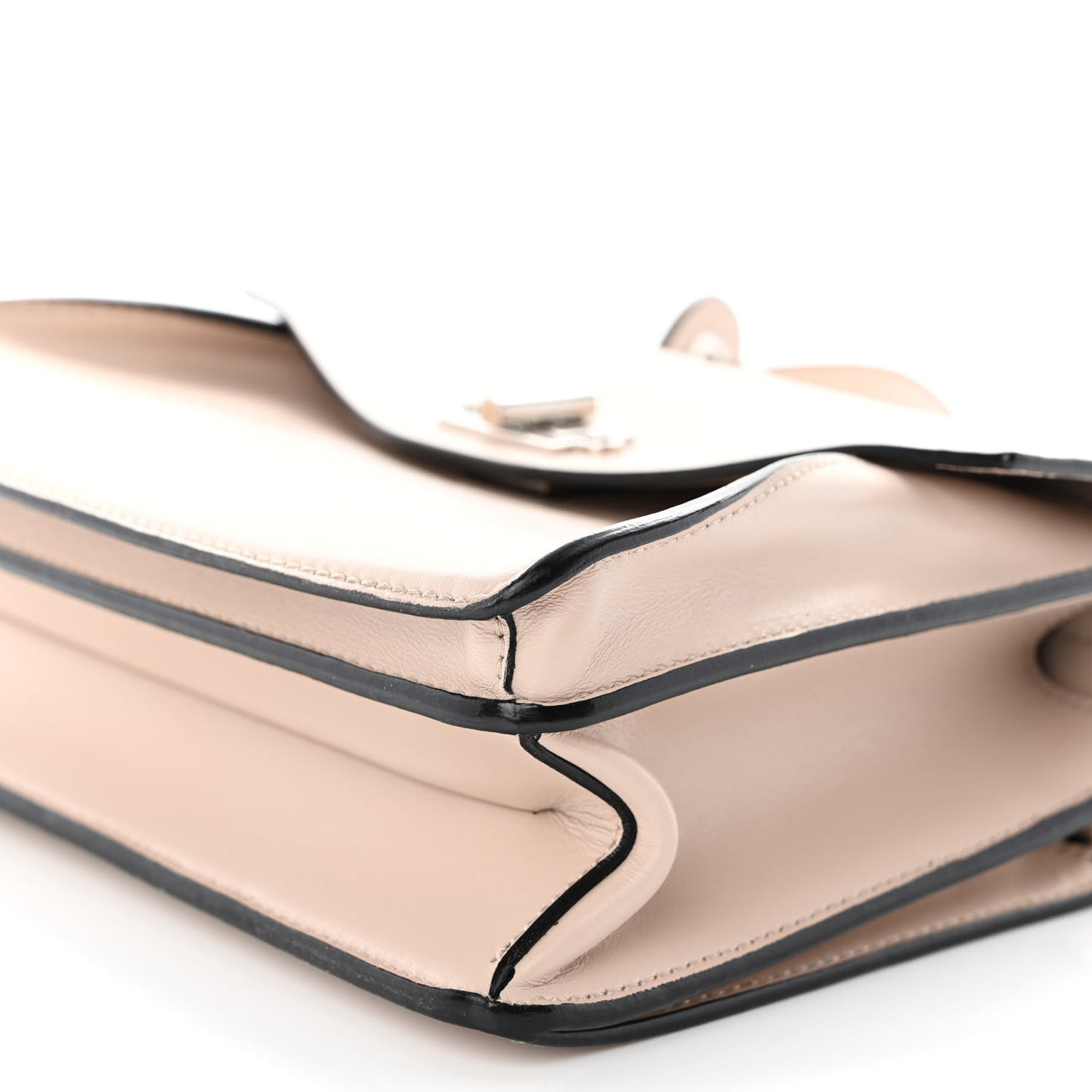 Calfskin Small Hava Top Handle Bag Sand