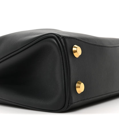 Balenciaga Natural Smooth Calfskin Mini Rodeo Top Handle Handbag Black 8 of 9