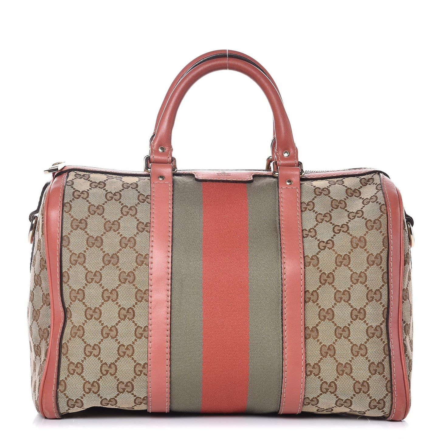 Monogram Vintage Web Medium Boston Pink
