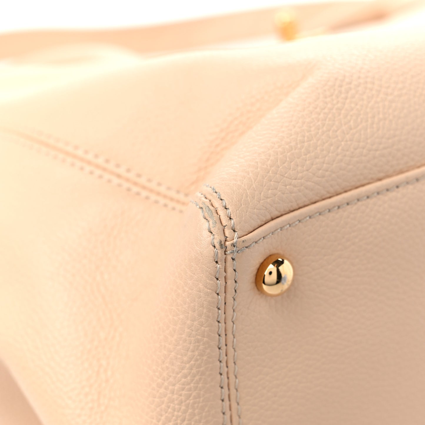 Calfskin Cerf Executive Shopper Tote Beige