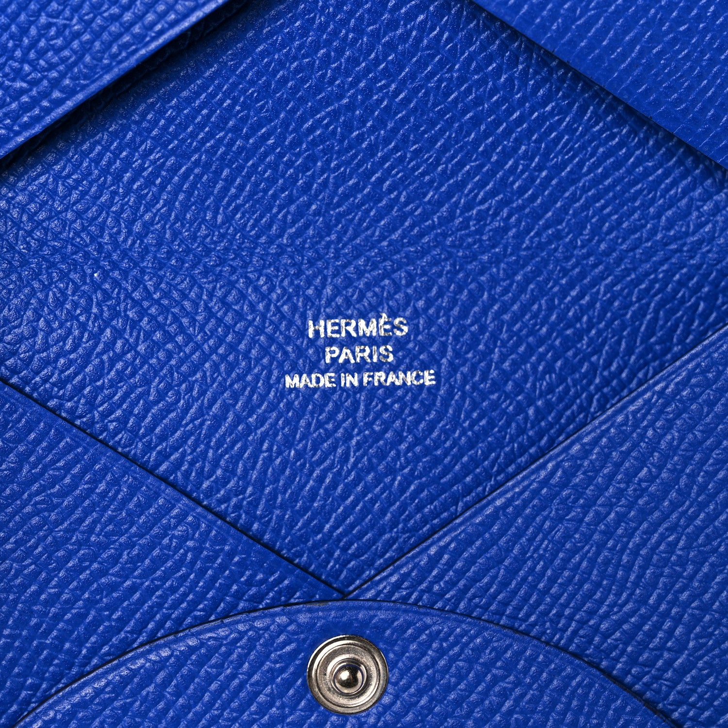 Hermes Epsom Calvi Card Case Bleu Electrique 6 of 8
