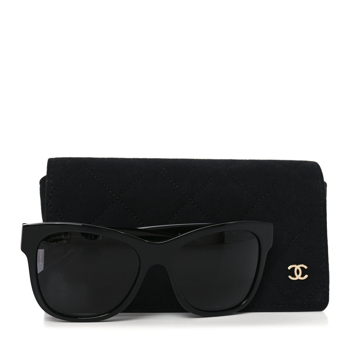 Acetate Polarized Square CC Sunglasses 5380  Black