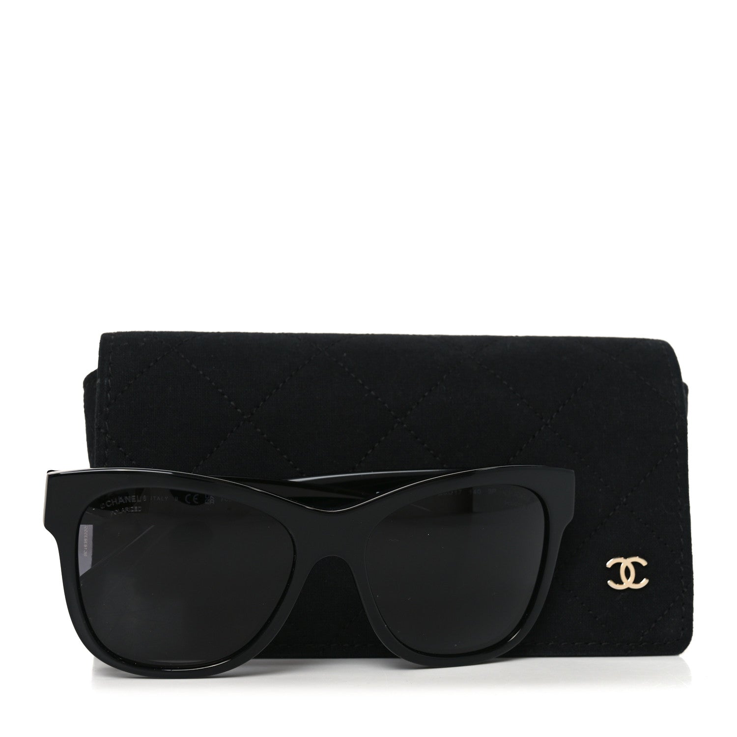 Chanel Acetate Polarized Square CC Sunglasses 5380  Black 7 of 7