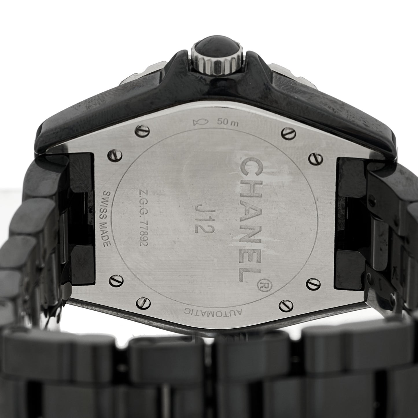 Stainless Steel Ceramic Diamond Bezel 38mm J12 Automatic Watch Black