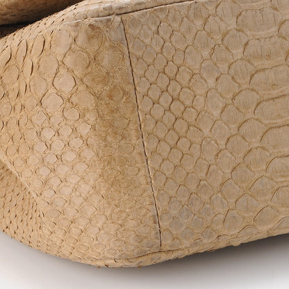 Chanel Python Jumbo Double Flap Beige 11 of 15