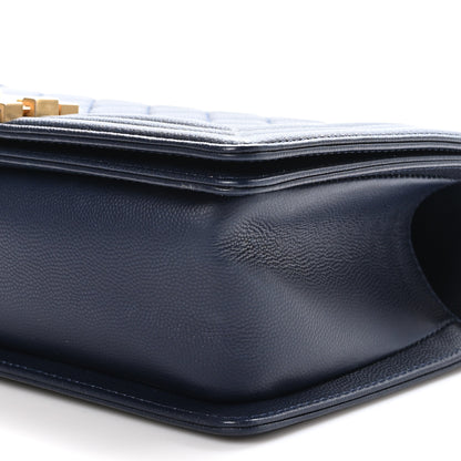 Chanel Caviar Quilted Medium Boy Flap Navy 10 of 10
