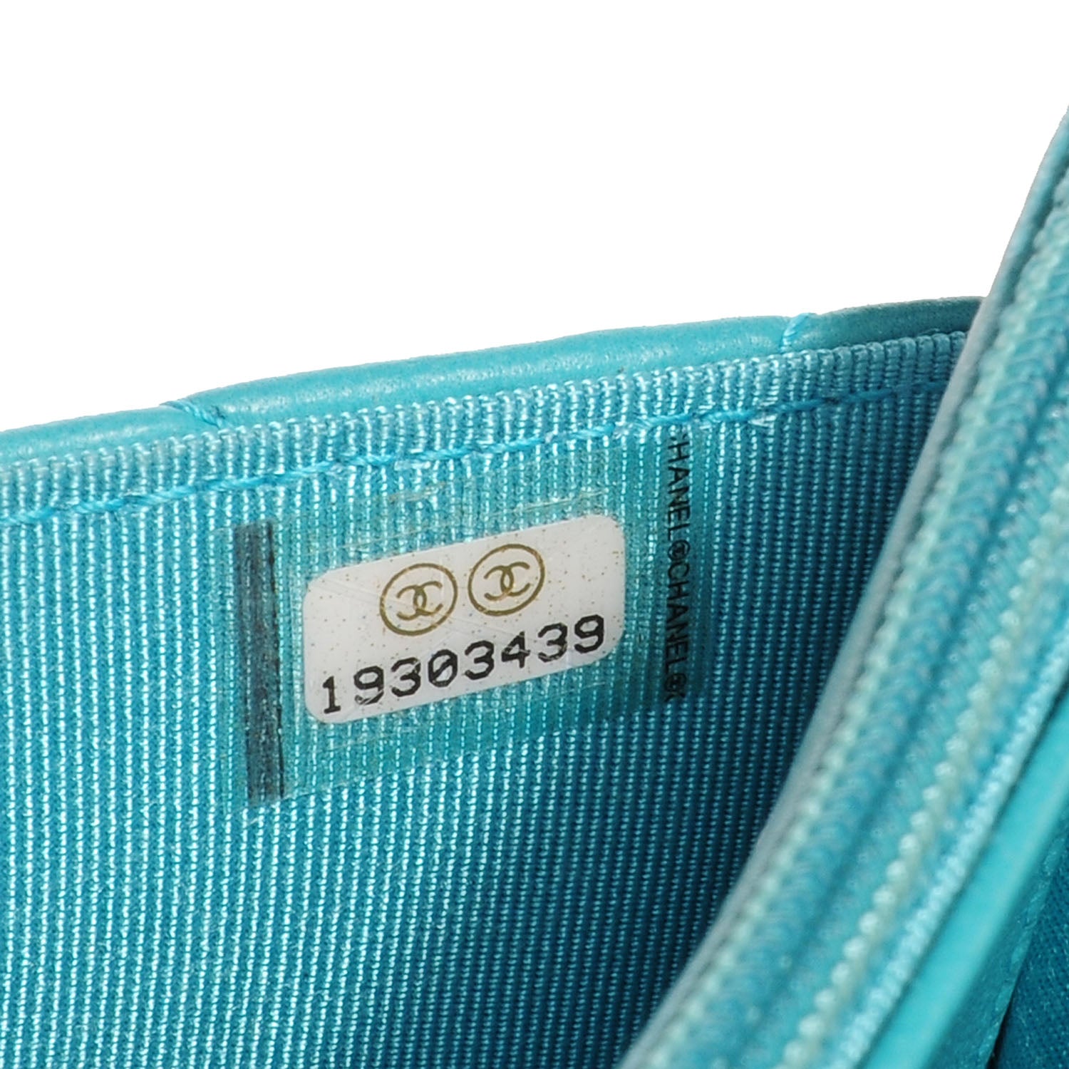 Chanel Lambskin Wallet On A Chain WOC Turquoise 11 of 11
