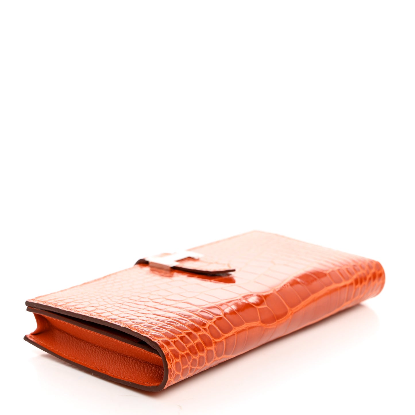 Shiny Alligator Bearn Wallet Orange