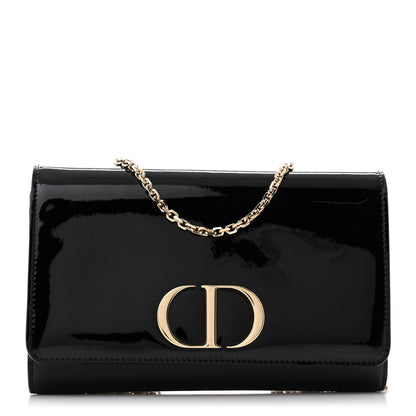 Christian Dior Patent 30 Montaigne Pouch Black 1 of 13