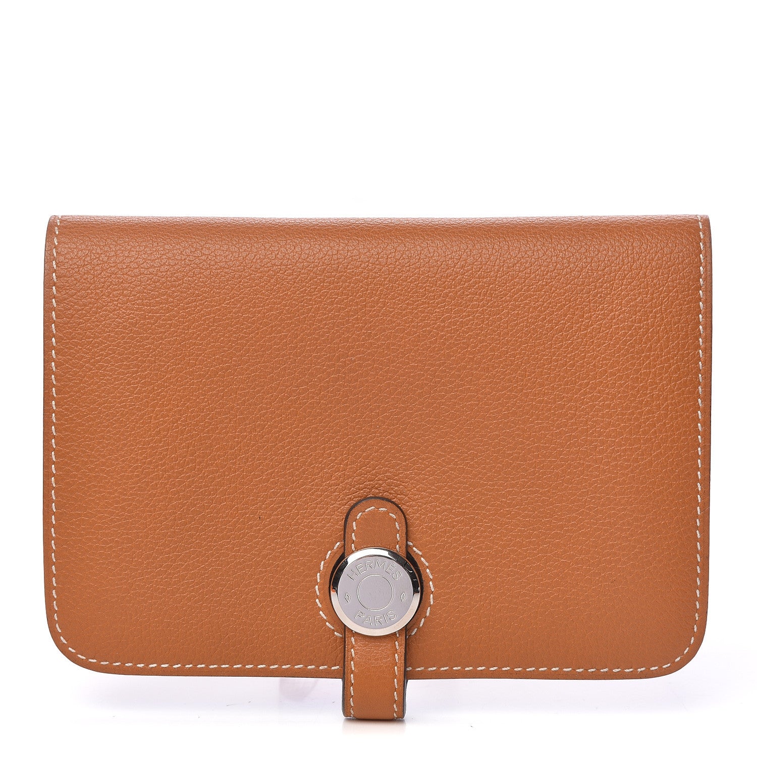Hermes Evercolor Dogon Compact Wallet Toffee 1 of 8