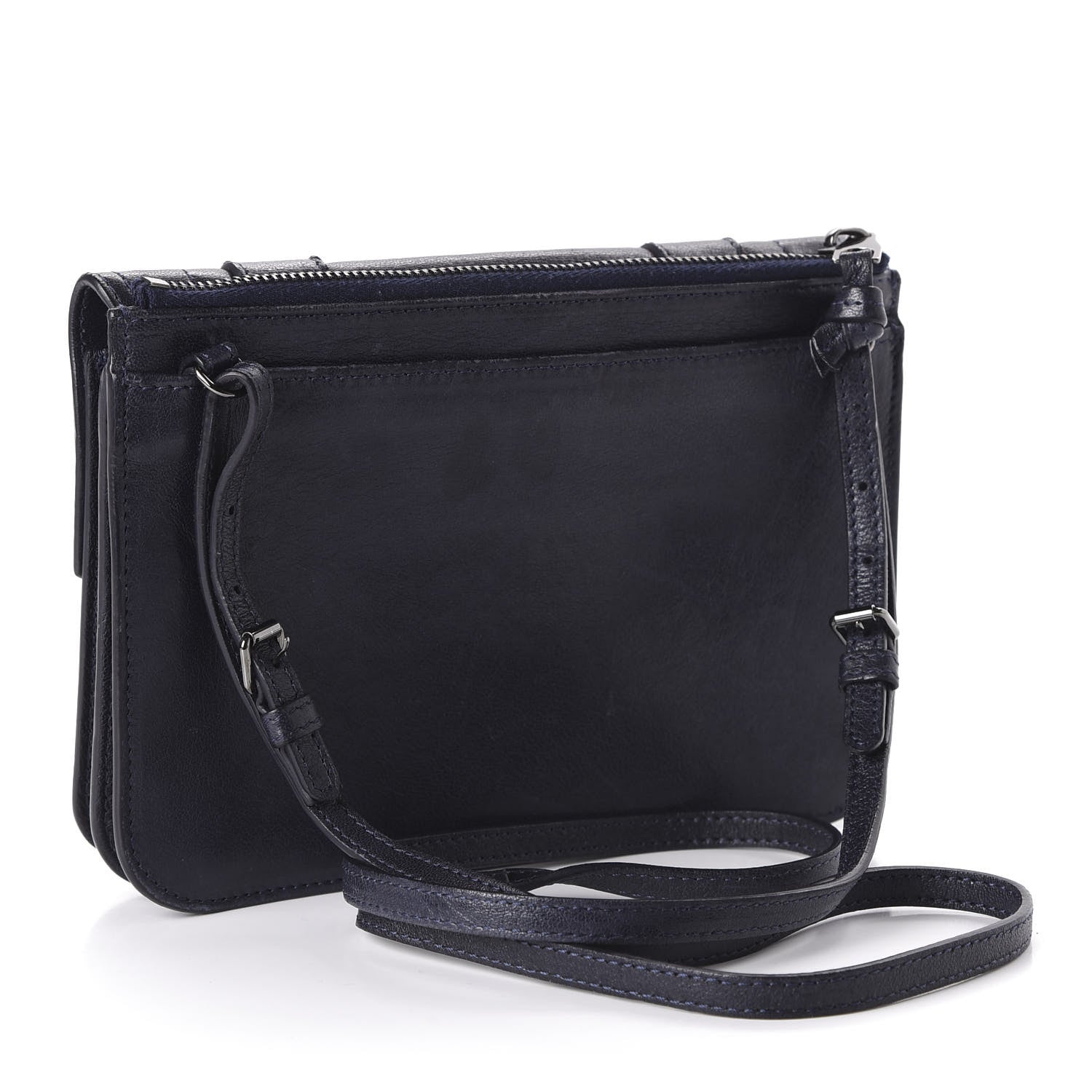 Proenza Schouler Lambskin PS1 Large Chain Wallet Midnight 3 of 11