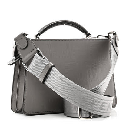 Fendi Calfskin Striped Texture FF Peekaboo I See U X Cross Satchel Moon Argilla 3 of 10