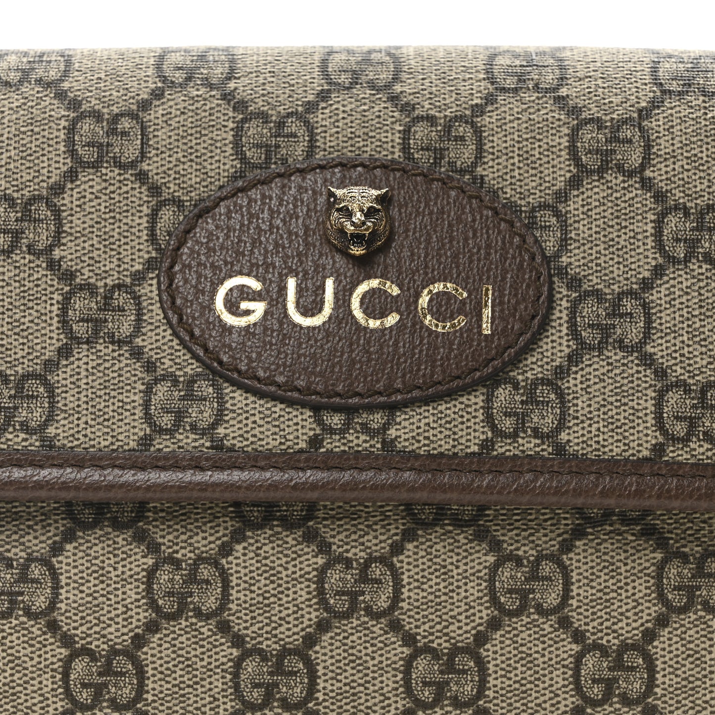 GG Supreme Monogram Neo Vintage Web Belt Bag Brown