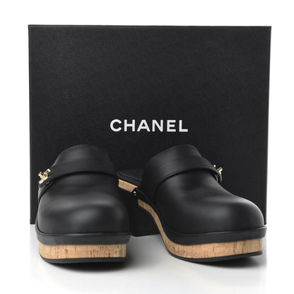 Chanel Calfskin CC Turn Lock Clogs 41 Black 9 of 9