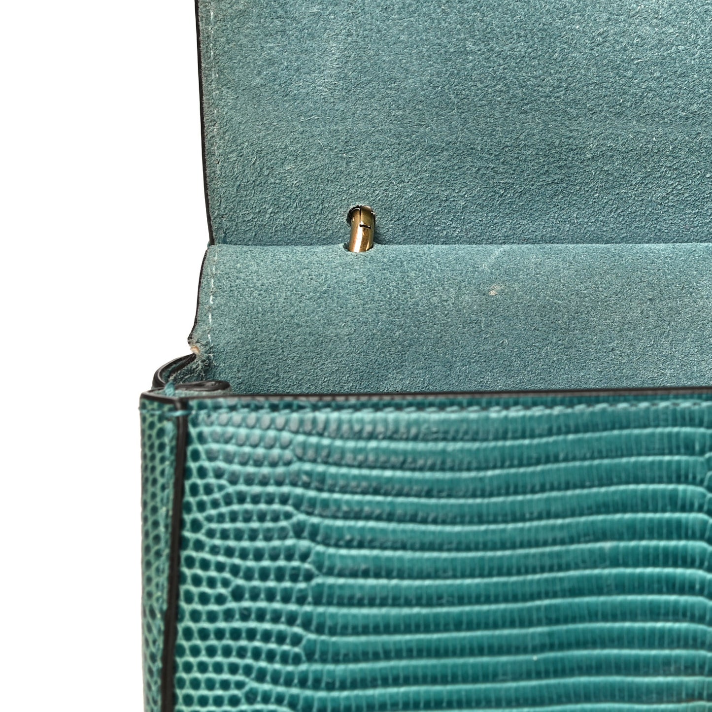 Lizard Embossed Calfskin Small Amberley Satchel Frozen