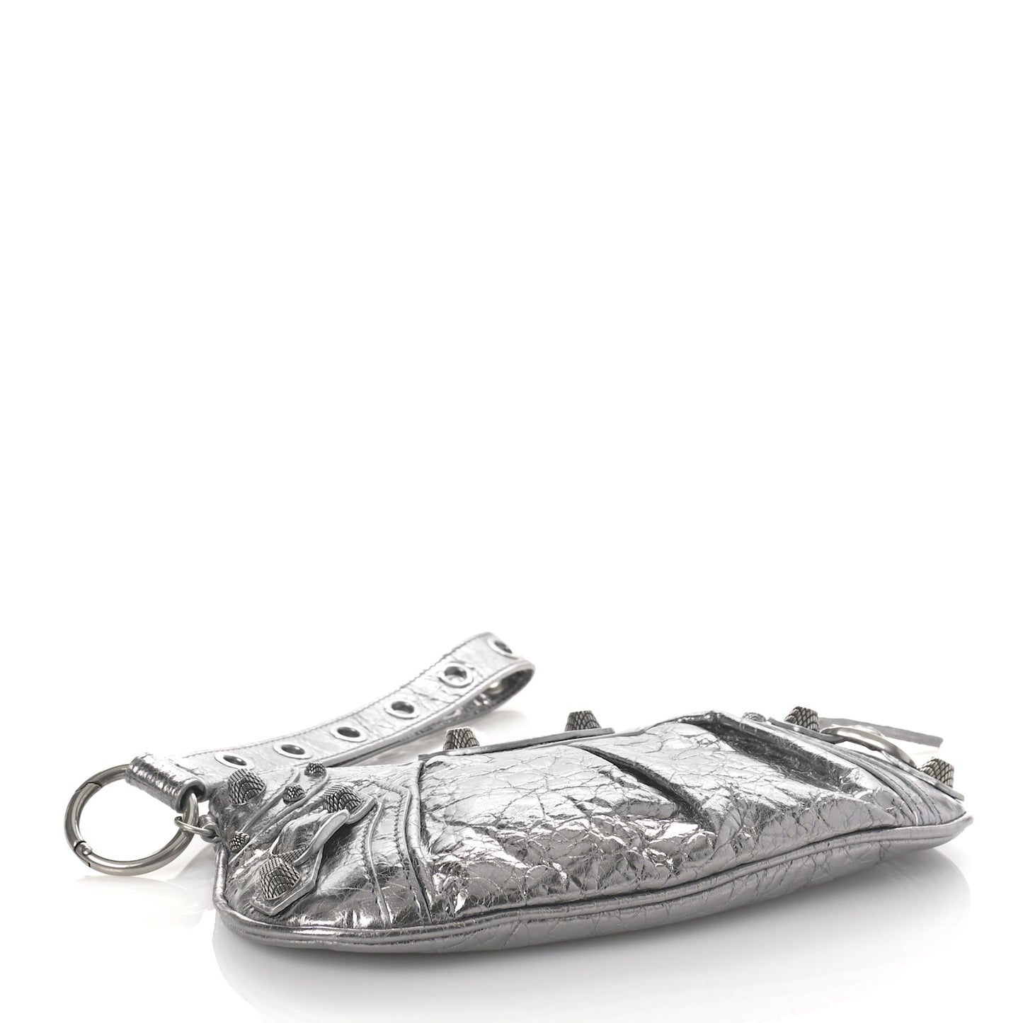 Metallic Agneau Arena Mini Le Cagole Multi Pouch Silver