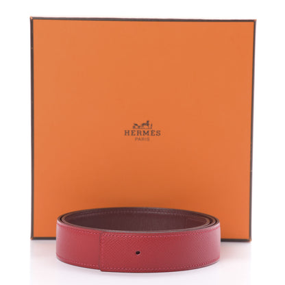 Hermes Epsom Swift 32mm Belt Strap 85 Rouge Casaque Rouge H 7 of 7