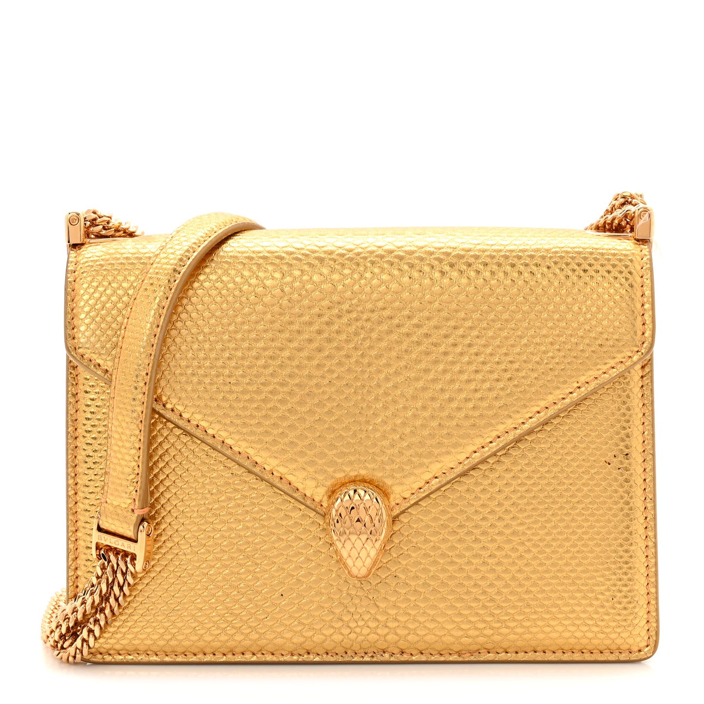Metallic Karung Forever Serpenti Bag Gold