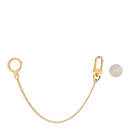 Louis Vuitton Metal Pochette Extender Key Ring Chain Gold 2 of 4