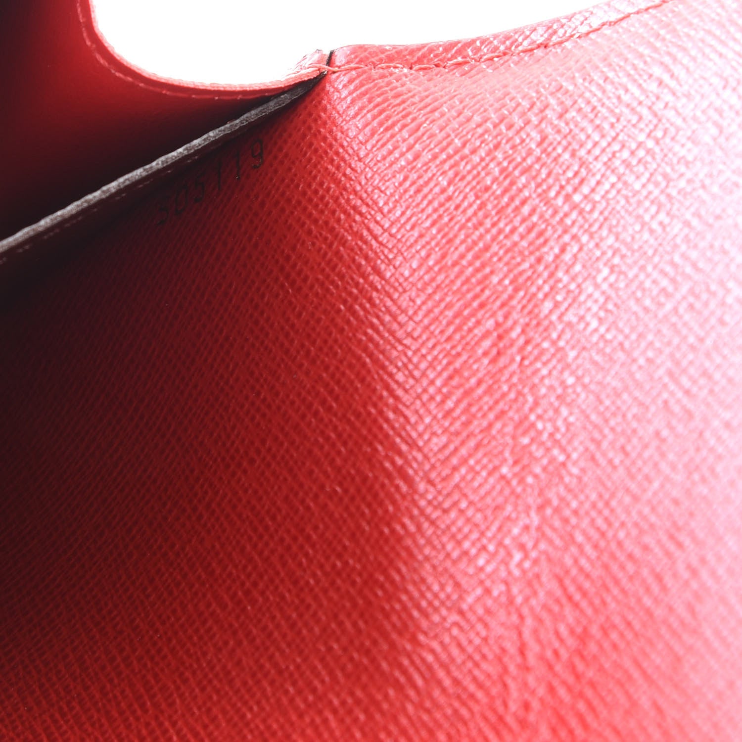 Louis Vuitton Damier Ebene Emilie Wallet Red 8 of 10