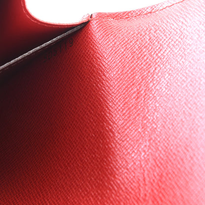 Louis Vuitton Damier Ebene Emilie Wallet Red 8 of 10