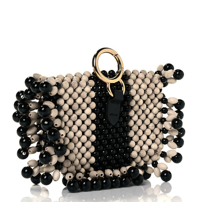 Fendi Beaded Nano Baguette Charm Beige Black 2 of 7