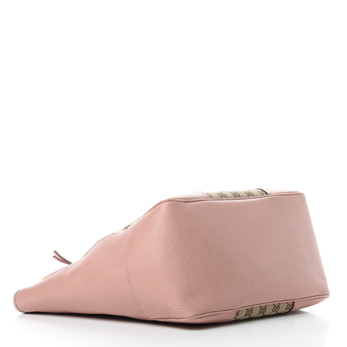 Monogram Bree Zippered Tote Beige Soft Pink