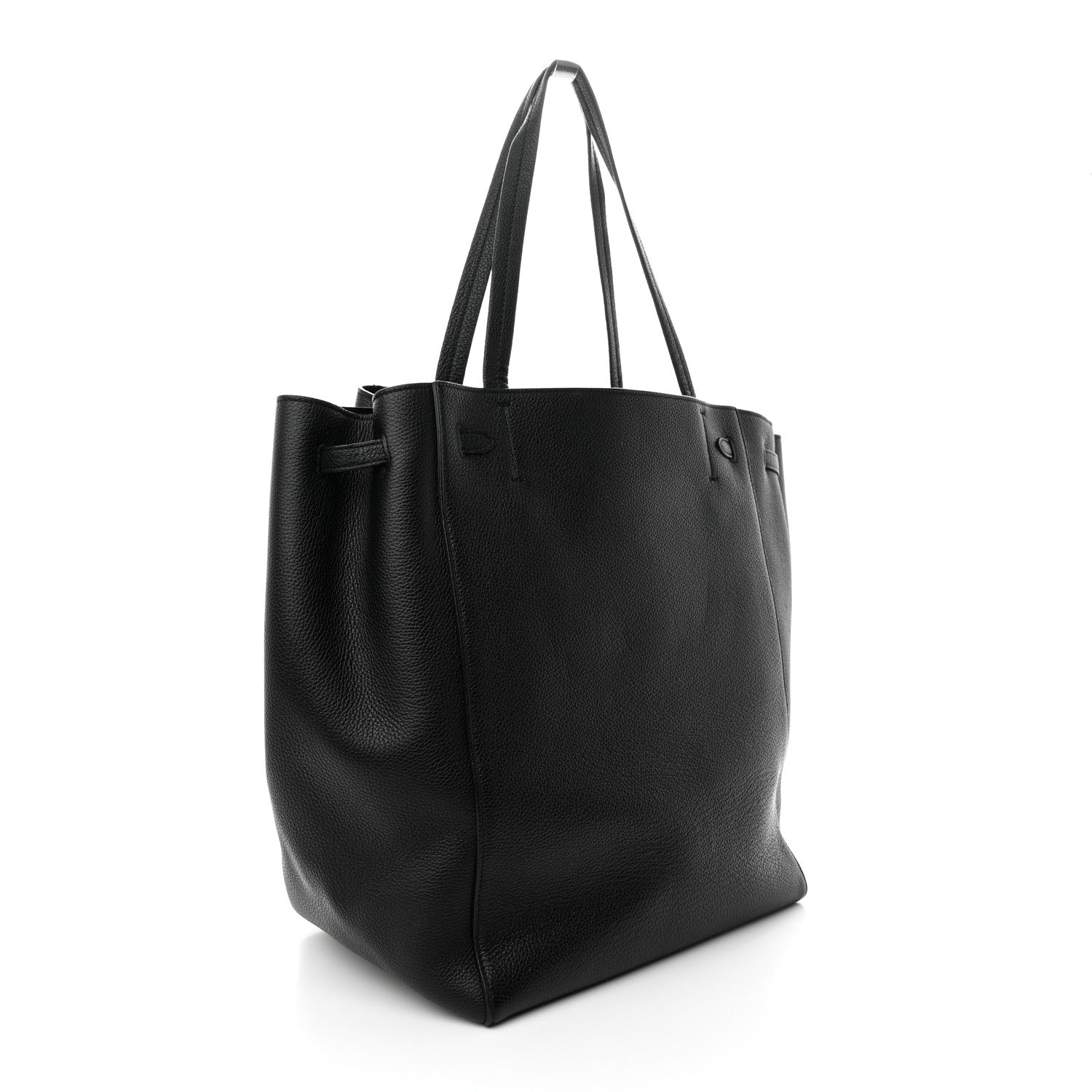 Celine Soft Grained Calfskin Medium Belt Cabas Phantom Black 2 of 11
