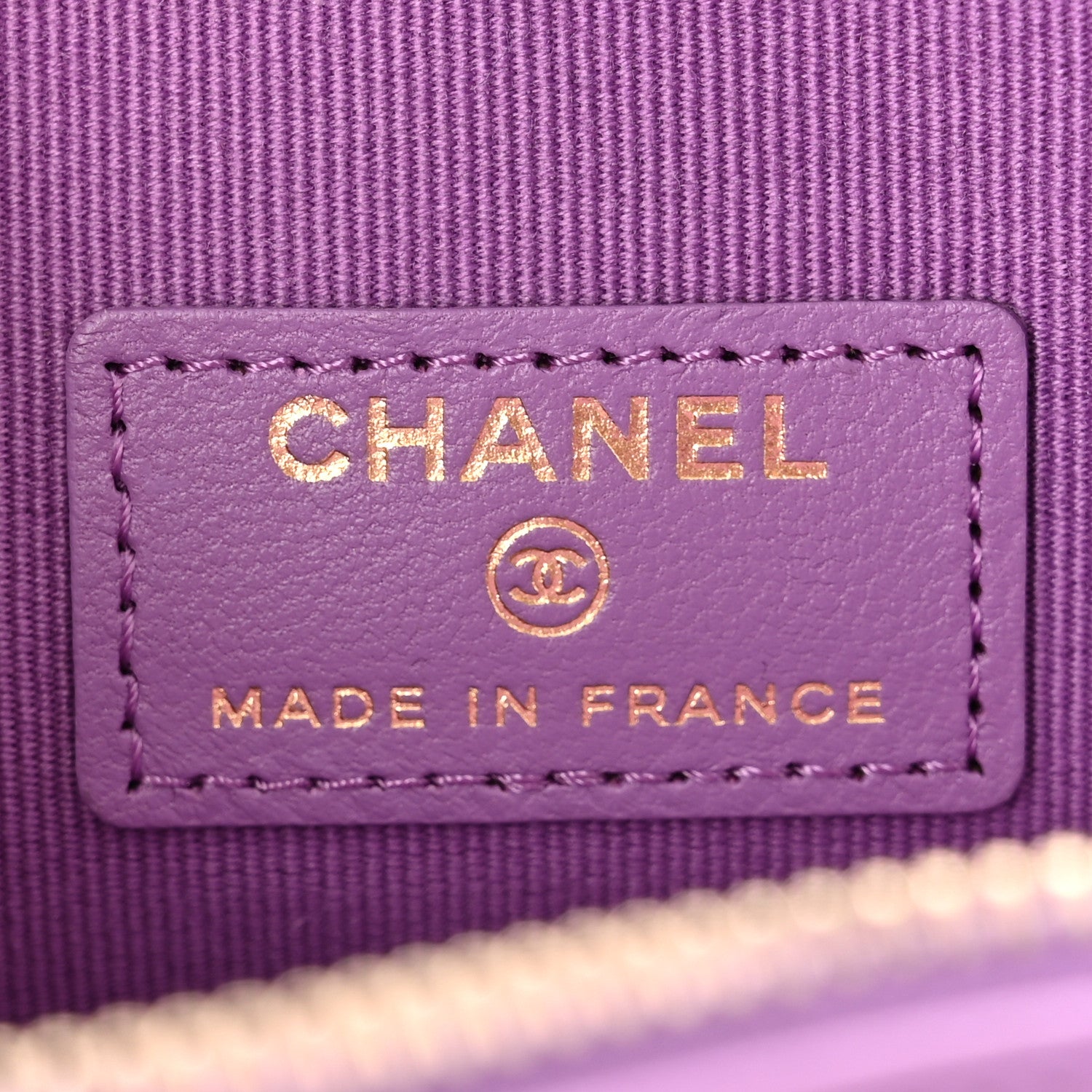 Chanel Lambskin Quilted CC In Love Heart Clutch With Chain Purple 6 of 12