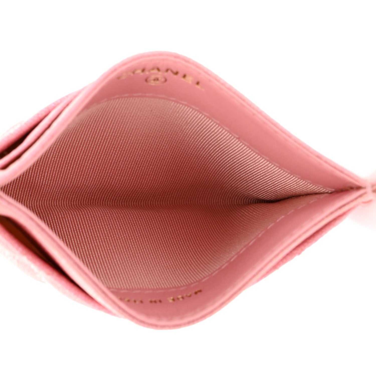 Chanel Iridescent Caviar Quilted Card Holder Pink 5 of 9