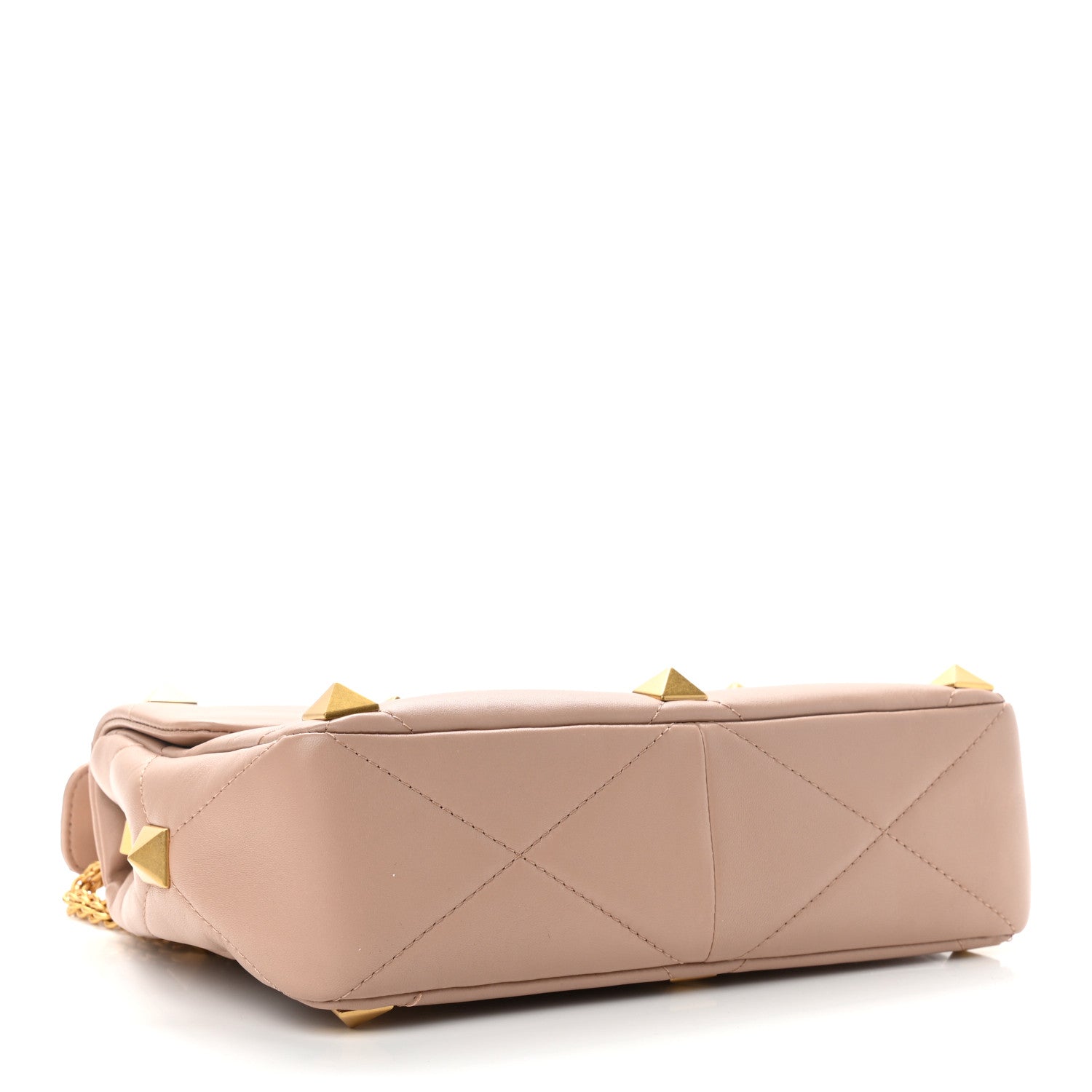 Valentino Garavani Nappa Large Roman Stud Shoulder Bag Rose Cannelle 4 of 9