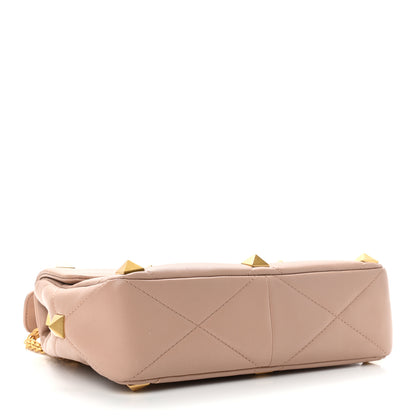 Valentino Garavani Nappa Large Roman Stud Shoulder Bag Rose Cannelle 4 of 9