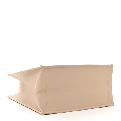 Christian Dior Calfskin Macro Cannage Medium Book Tote Taupe 4 of 10
