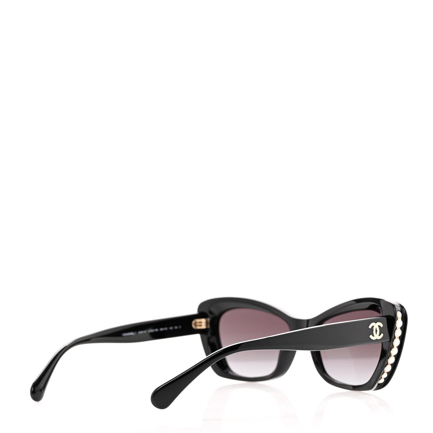 Acetate Pearl Cat Eye CC Sunglasses 5481-H Black