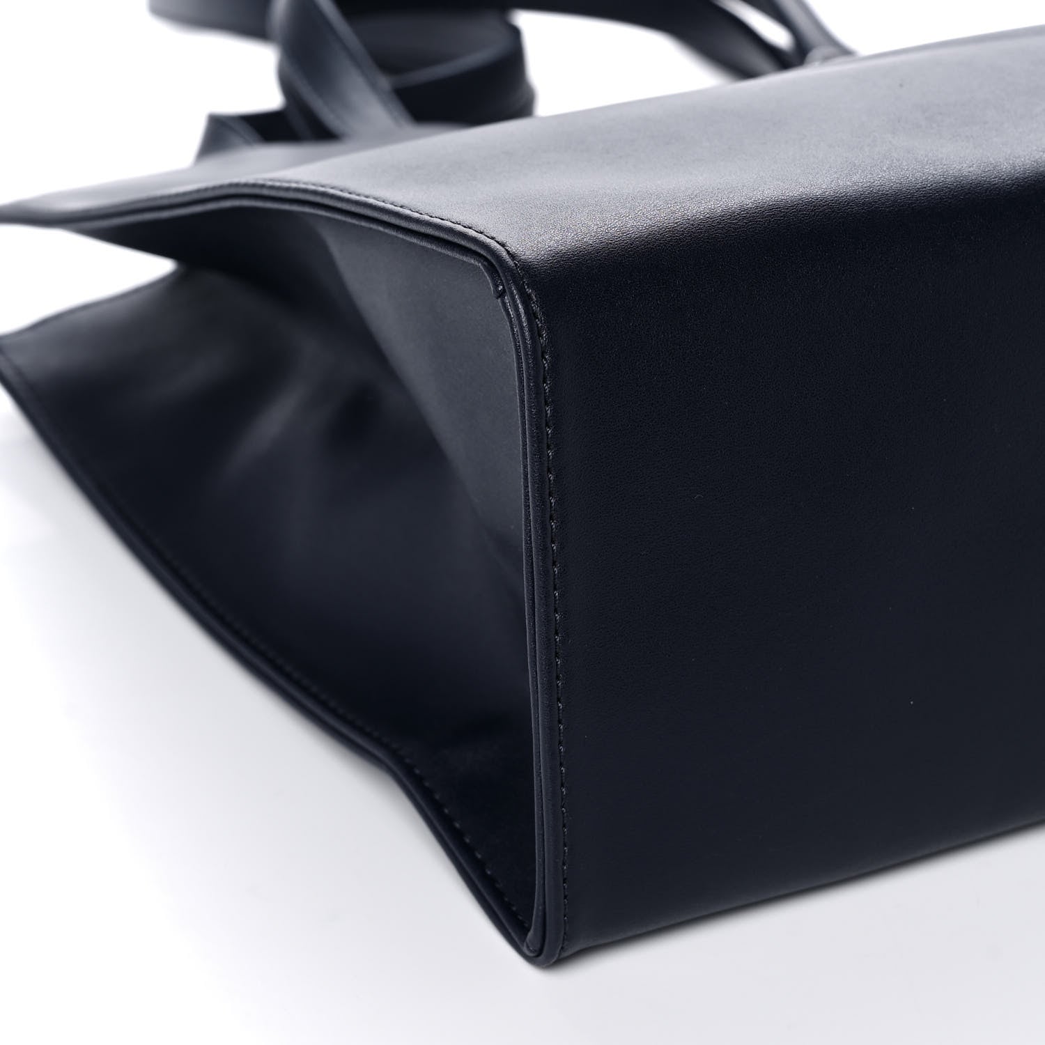 Telfar Vegan Leather Medium Shopping Bag Navy 5 of 9