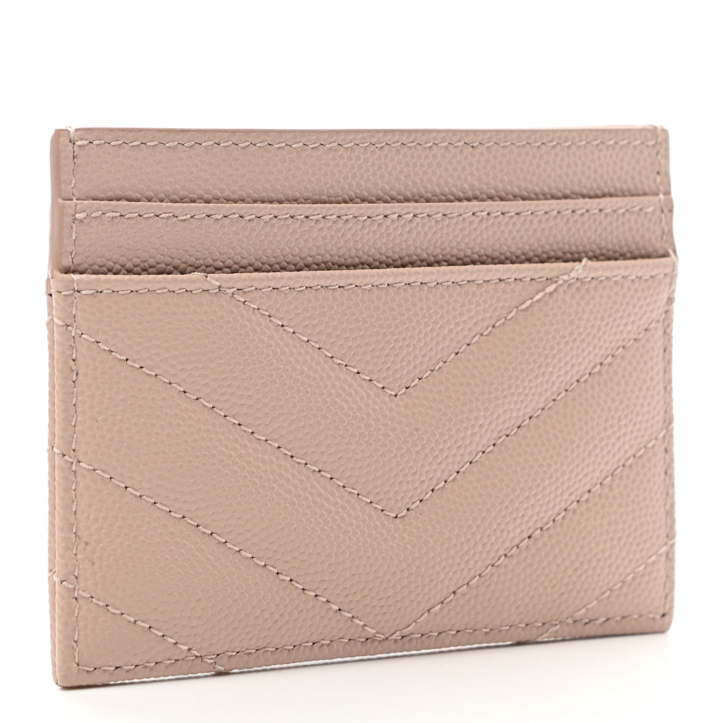 Grain De Poudre Matelasse Chevron Monogram Credit Card Case Marble Pink