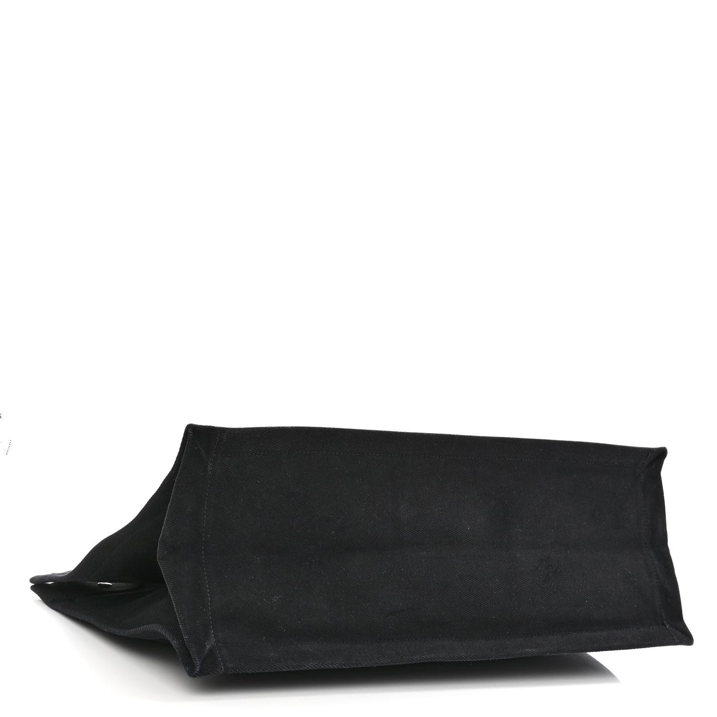 Linen Calfskin Rive Gauche Tote Black